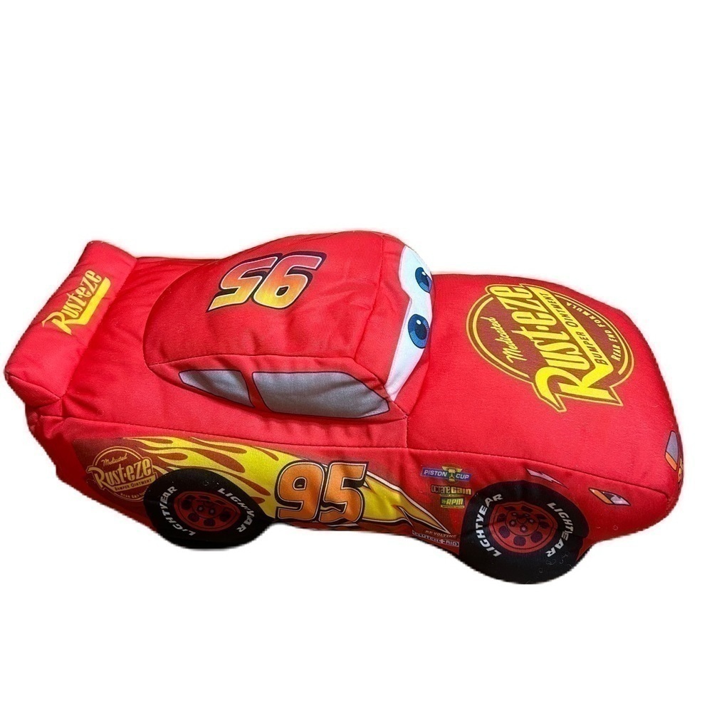 Disney Lightning McQueen Plush Car Stuffed Animal Kids Toy Red Large Race Store